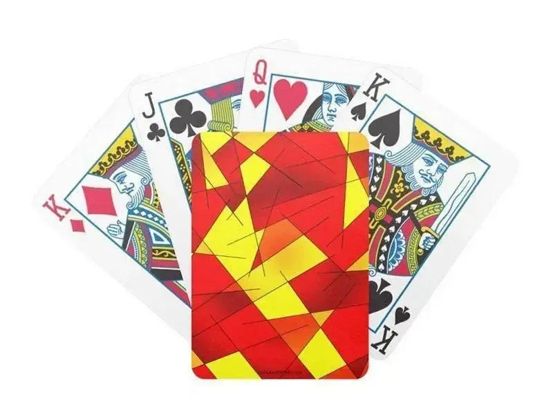 Playing Cards-ABSTRACT LINES #1 Premium Bicycle® Playing Cards-Reds & Oranges & Yellows-from COLORADDICTED.COM-
