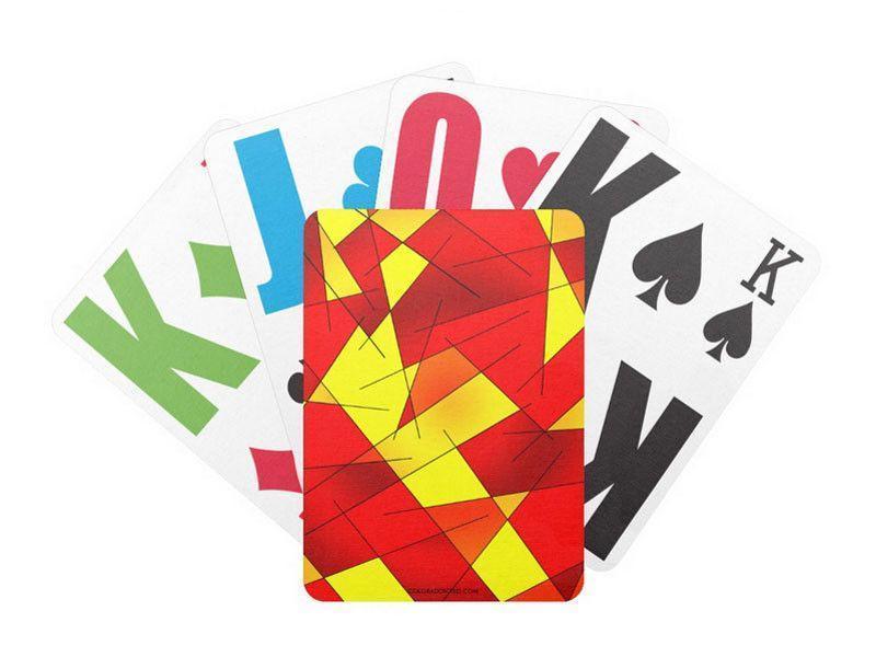 Playing Cards-ABSTRACT LINES #1 Premium Bicycle® E-Z See® LoVision® Playing Cards for visually impaired players-from COLORADDICTED.COM-