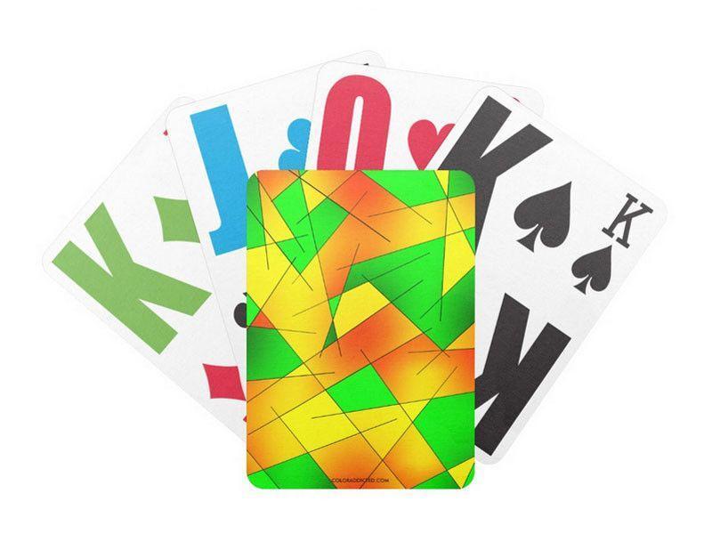 Playing Cards-ABSTRACT LINES #1 Premium Bicycle® E-Z See® LoVision® Playing Cards for visually impaired players-from COLORADDICTED.COM-