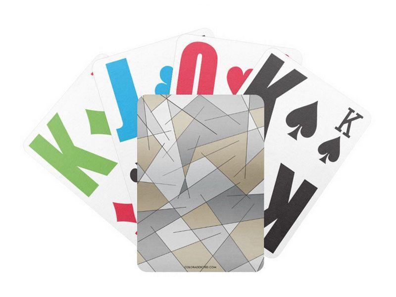 Playing Cards-ABSTRACT LINES #1 Premium Bicycle® E-Z See® LoVision® Playing Cards for visually impaired players-from COLORADDICTED.COM-