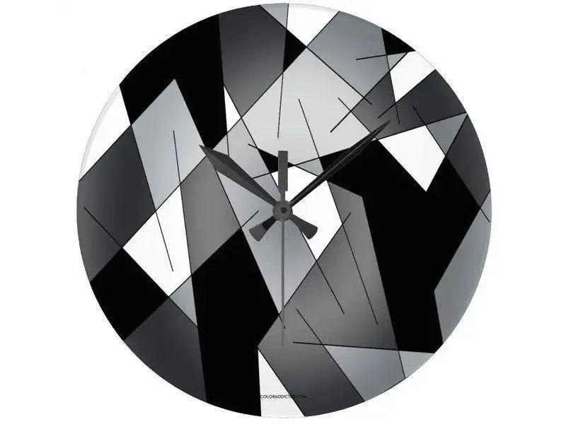Wall Clocks-ABSTRACT LINES #1 Round Wall Clocks-from COLORADDICTED.COM-