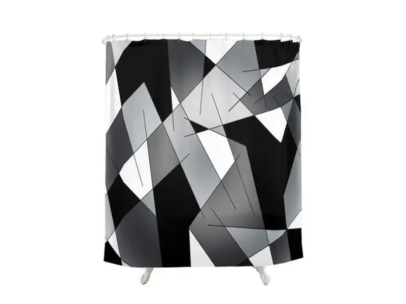 Shower Curtains-ABSTRACT LINES #1 Shower Curtains-from COLORADDICTED.COM-