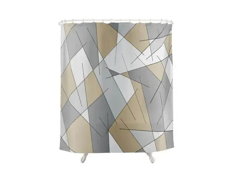 Shower Curtains-ABSTRACT LINES #1 Shower Curtains-from COLORADDICTED.COM-