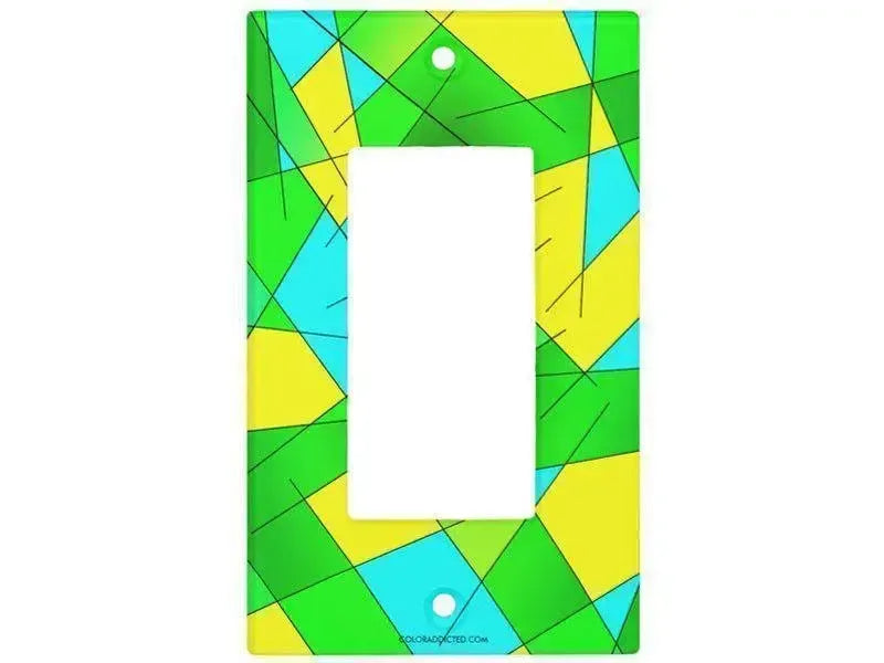 Rocker Light Switch Covers-ABSTRACT LINES #1 Single, Double & Triple-Rocker Light Switch Covers-from COLORADDICTED.COM-