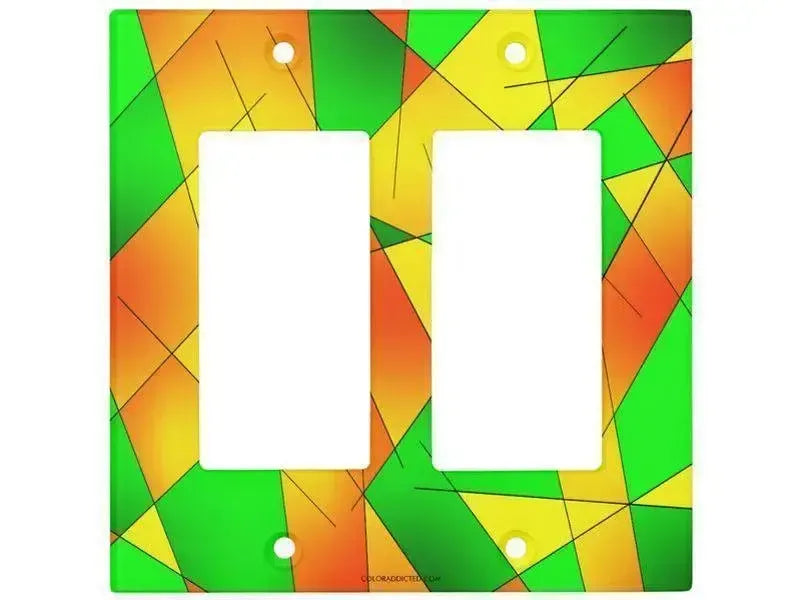 Rocker Light Switch Covers-ABSTRACT LINES #1 Single, Double & Triple-Rocker Light Switch Covers-from COLORADDICTED.COM-