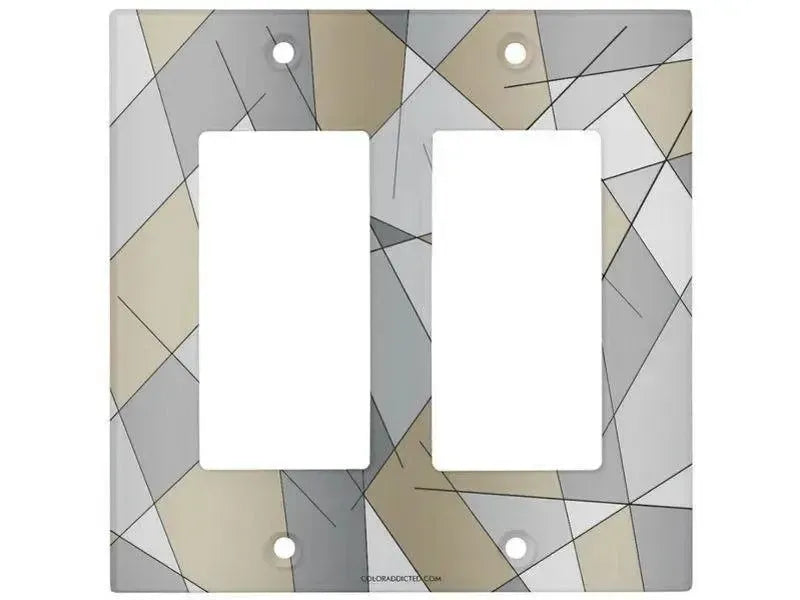 Rocker Light Switch Covers-ABSTRACT LINES #1 Single, Double & Triple-Rocker Light Switch Covers-from COLORADDICTED.COM-