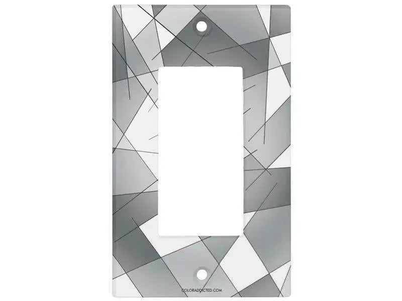 Rocker Light Switch Covers-ABSTRACT LINES #1 Single, Double & Triple-Rocker Light Switch Covers-from COLORADDICTED.COM-
