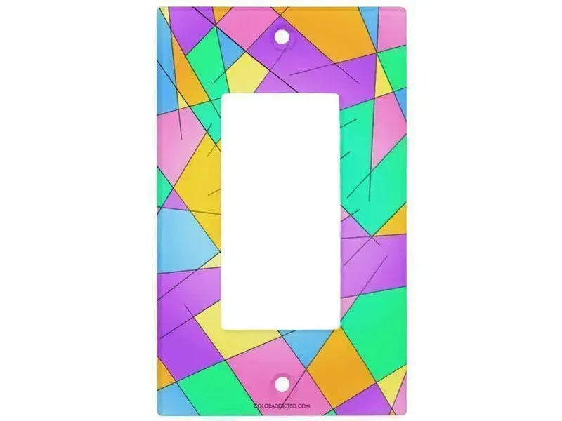 Rocker Light Switch Covers-ABSTRACT LINES #1 Single, Double & Triple-Rocker Light Switch Covers-from COLORADDICTED.COM-