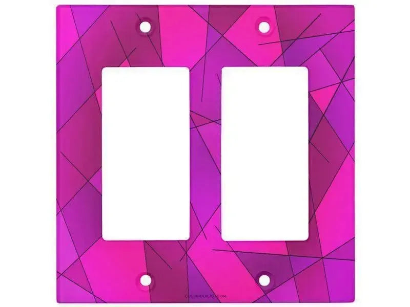 Rocker Light Switch Covers-ABSTRACT LINES #1 Single, Double & Triple-Rocker Light Switch Covers-from COLORADDICTED.COM-