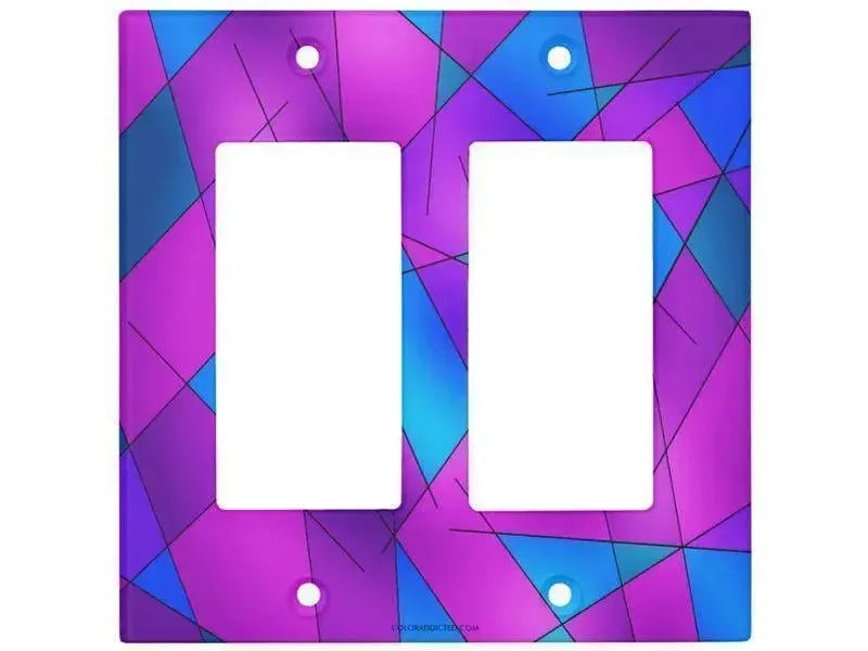 Rocker Light Switch Covers-ABSTRACT LINES #1 Single, Double & Triple-Rocker Light Switch Covers-from COLORADDICTED.COM-