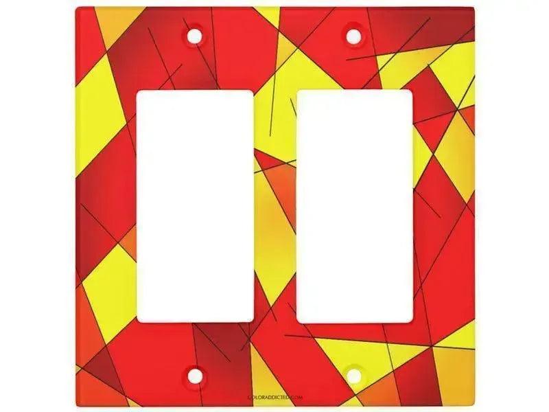 Rocker Light Switch Covers-ABSTRACT LINES #1 Single, Double & Triple-Rocker Light Switch Covers-from COLORADDICTED.COM-