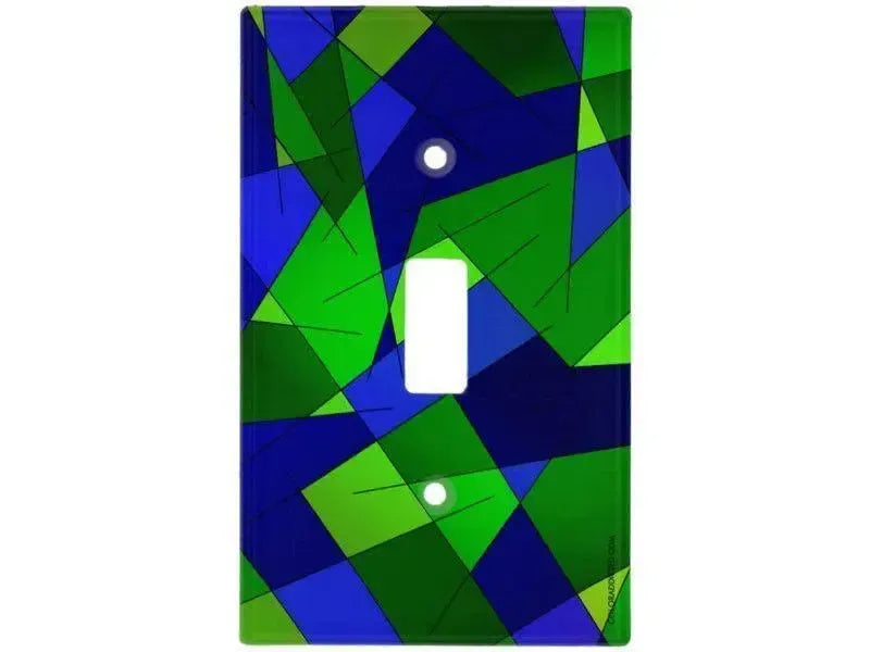 Toggle Light Switch Covers-ABSTRACT LINES #1 Single, Double & Triple-Toggle Light Switch Covers-Blues & Greens-from COLORADDICTED.COM-