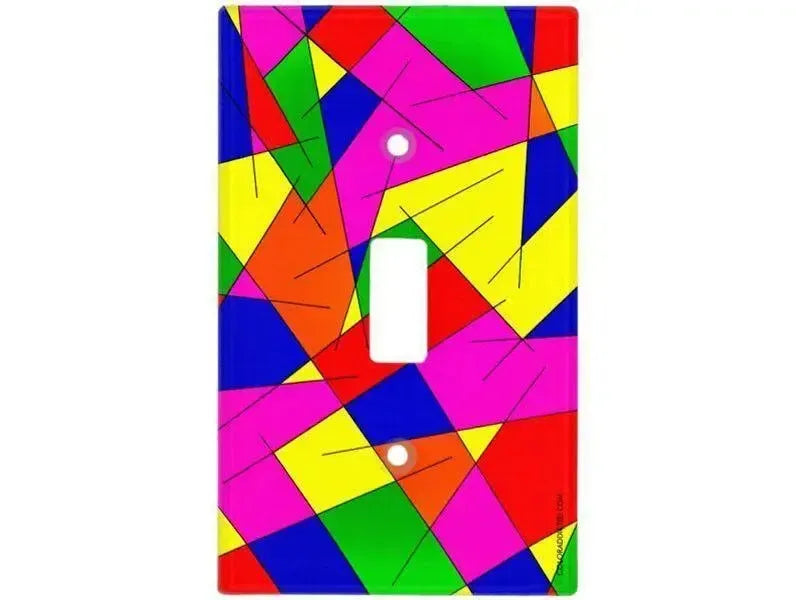 Toggle Light Switch Covers-ABSTRACT LINES #1 Single, Double & Triple-Toggle Light Switch Covers-Multicolor Bright-from COLORADDICTED.COM-