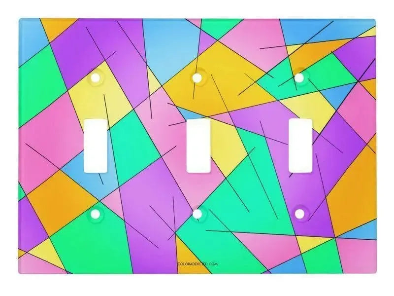 Toggle Light Switch Covers-ABSTRACT LINES #1 Single, Double & Triple-Toggle Light Switch Covers-from COLORADDICTED.COM-