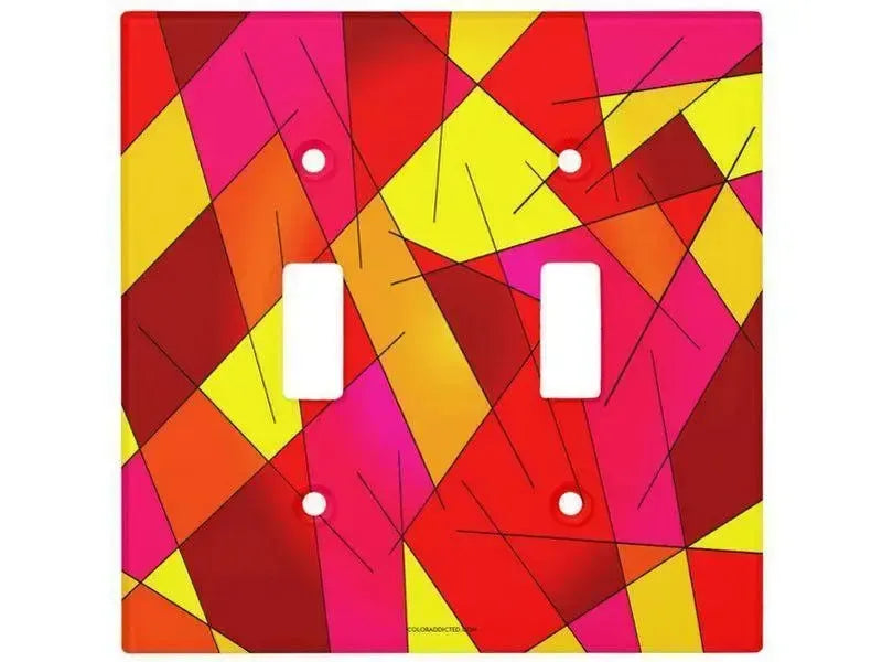 Toggle Light Switch Covers-ABSTRACT LINES #1 Single, Double & Triple-Toggle Light Switch Covers-from COLORADDICTED.COM-