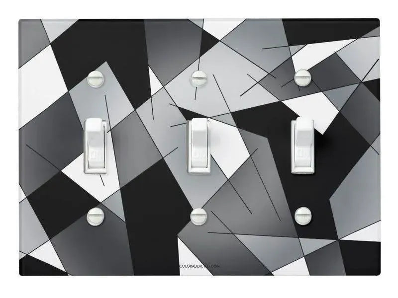 Toggle Light Switch Covers-ABSTRACT LINES #1 Single, Double & Triple-Toggle Light Switch Covers-from COLORADDICTED.COM-