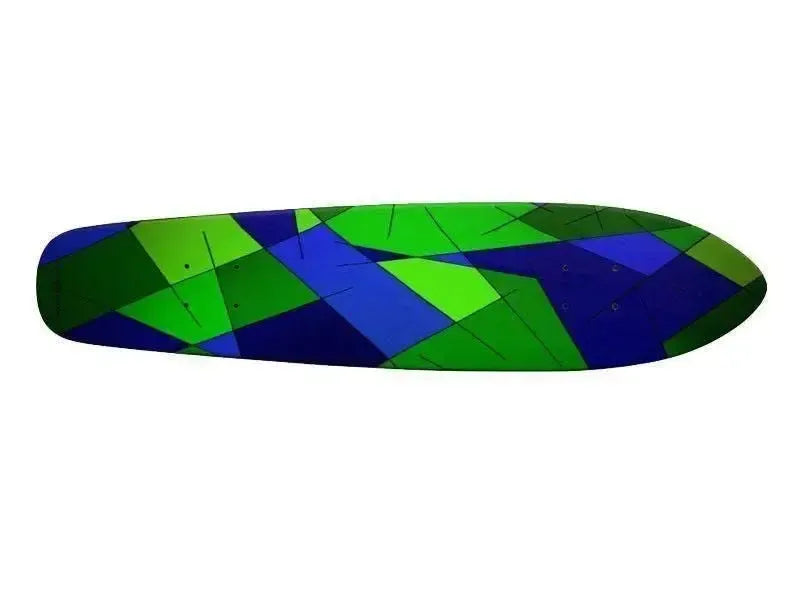 Skateboard Decks-ABSTRACT LINES #1 Skateboard Decks-Blues & Greens-from COLORADDICTED.COM-