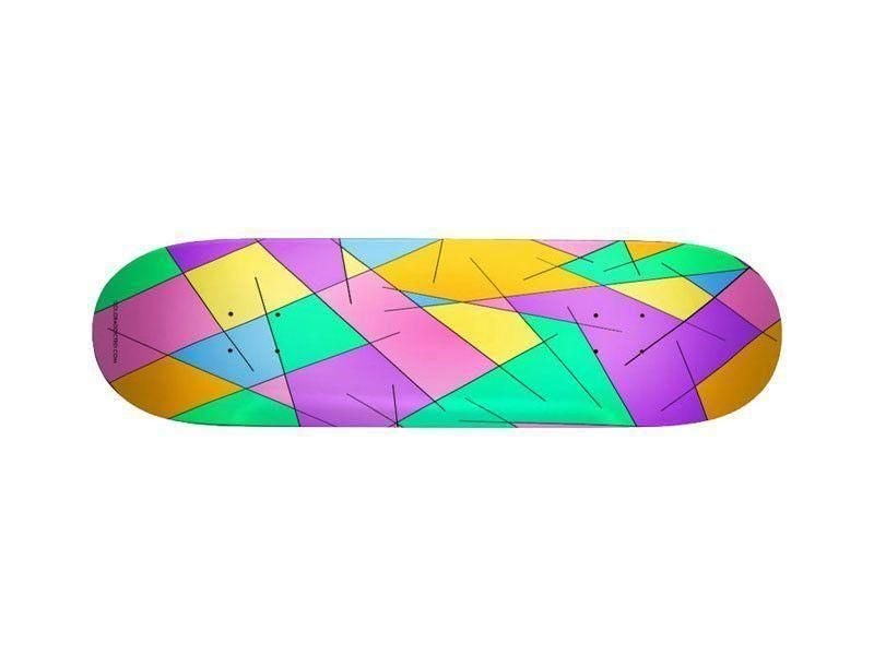 Skateboard Decks-ABSTRACT LINES #1 Skateboard Decks-Multicolor Light-from COLORADDICTED.COM-