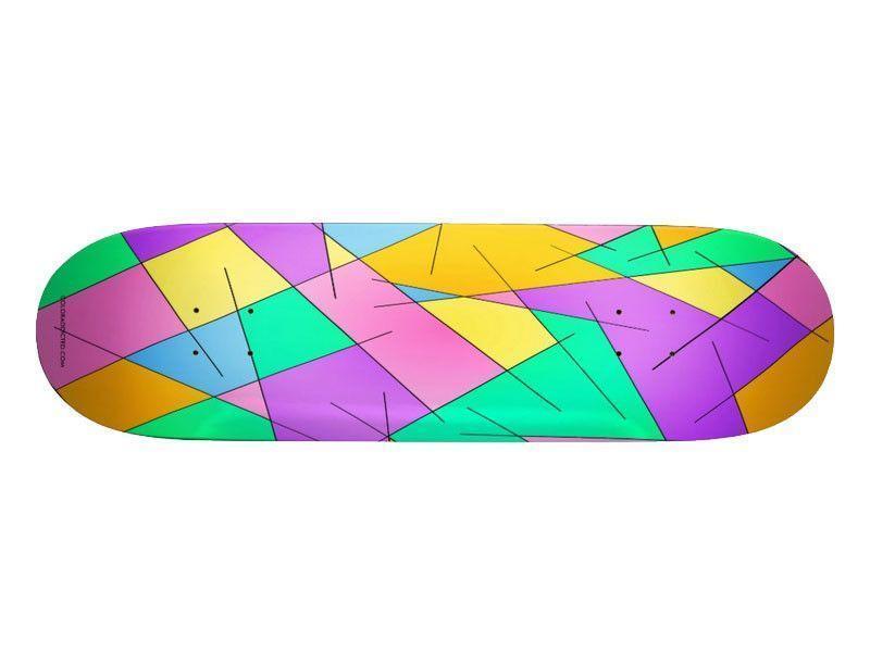 Skateboard Decks-ABSTRACT LINES #1 Skateboard Decks-Multicolor Light-from COLORADDICTED.COM-