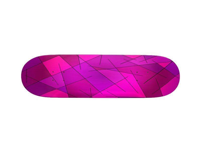 Skateboard Decks-ABSTRACT LINES #1 Skateboard Decks-Purples &amp; Violets &amp; Fuchsias &amp; Magentas-from COLORADDICTED.COM-