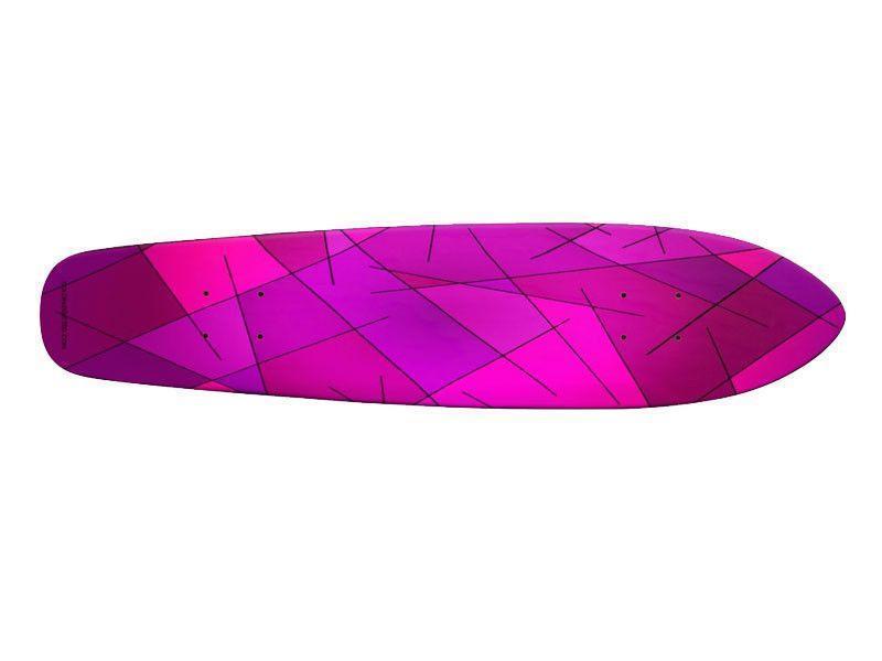 Skateboard Decks-ABSTRACT LINES #1 Skateboard Decks-Purples &amp; Violets &amp; Fuchsias &amp; Magentas-from COLORADDICTED.COM-