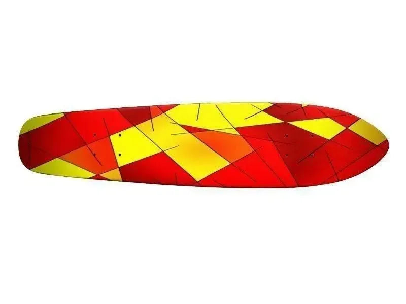 Skateboard Decks-ABSTRACT LINES #1 Skateboard Decks-Reds & Oranges & Yellows-from COLORADDICTED.COM-