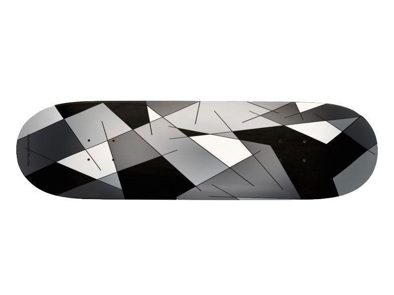 Skateboards-ABSTRACT LINES #1 Skateboards-Black &amp; Grays &amp; White-from COLORADDICTED.COM-