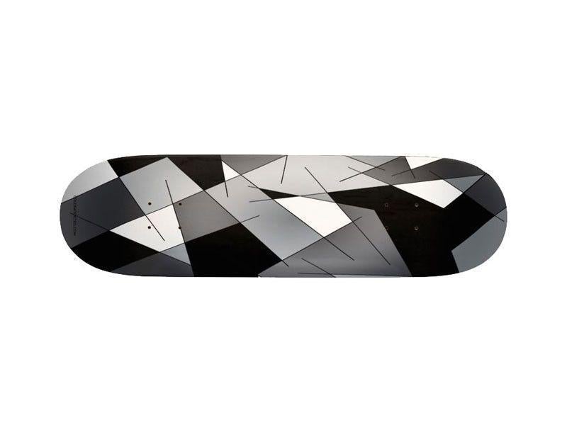 Skateboards-ABSTRACT LINES #1 Skateboards-Black &amp; Grays &amp; White-from COLORADDICTED.COM-