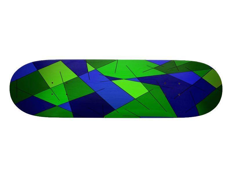 Skateboards-ABSTRACT LINES #1 Skateboards-Blues &amp; Greens-from COLORADDICTED.COM-