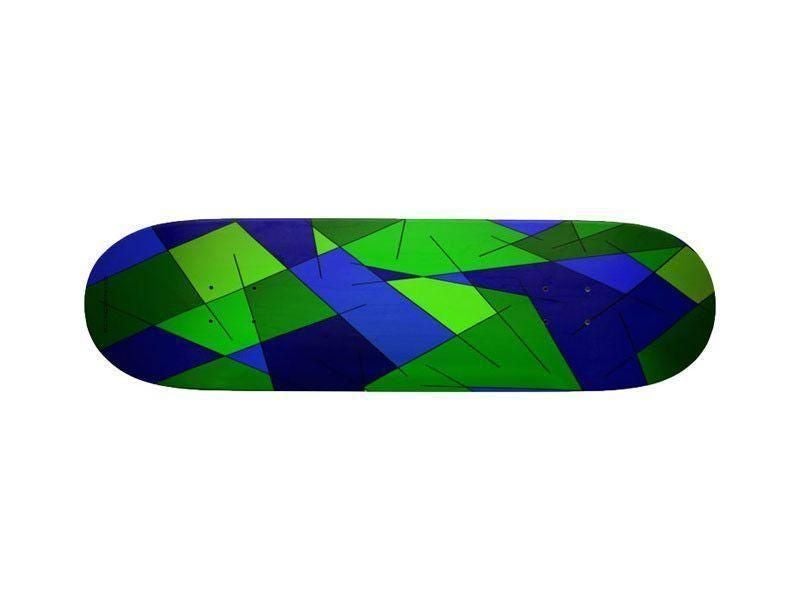 Skateboards-ABSTRACT LINES #1 Skateboards-Blues &amp; Greens-from COLORADDICTED.COM-