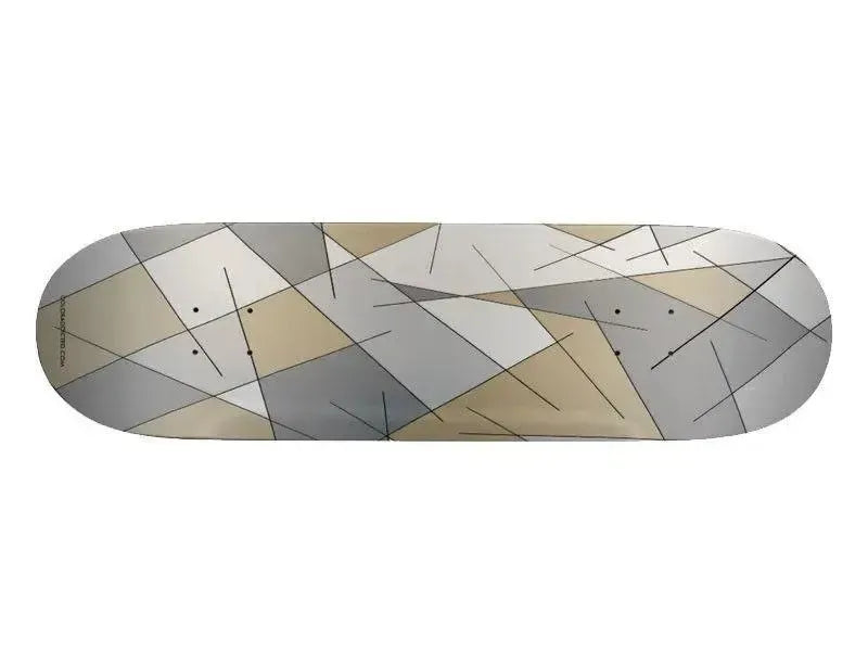 Skateboards-ABSTRACT LINES #1 Skateboards-Grays & Beiges-from COLORADDICTED.COM-