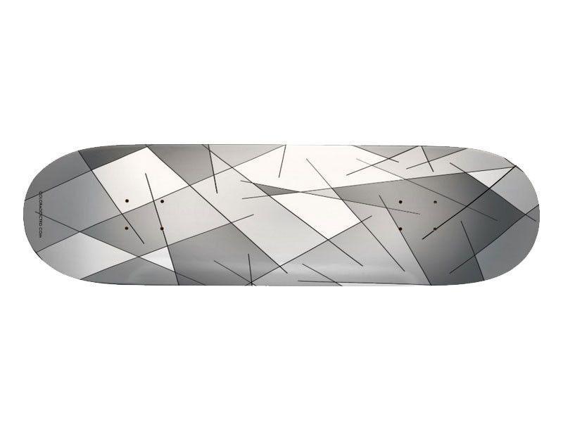 Skateboards-ABSTRACT LINES #1 Skateboards-Grays &amp; White-from COLORADDICTED.COM-