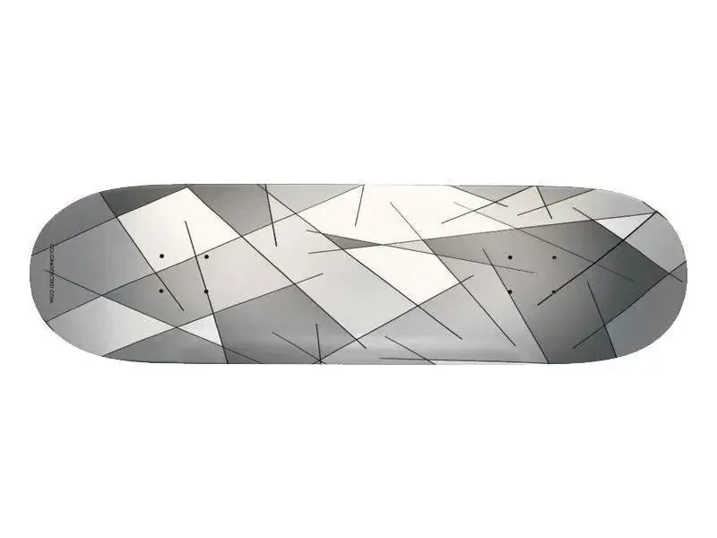 Skateboards-ABSTRACT LINES #1 Skateboards-Grays & White-from COLORADDICTED.COM-