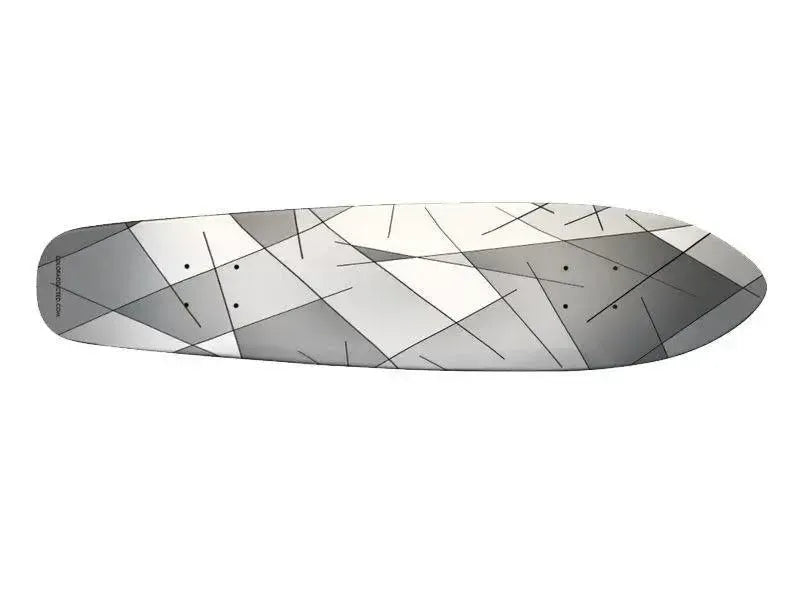 Skateboards-ABSTRACT LINES #1 Skateboards-Grays & White-from COLORADDICTED.COM-