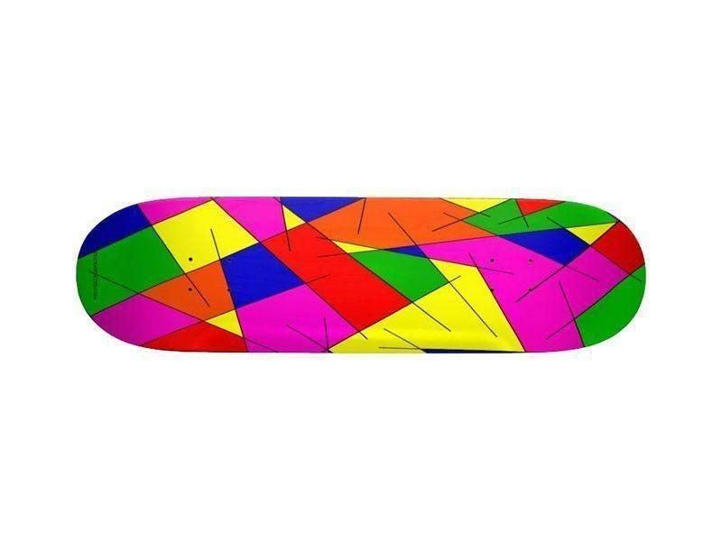 Skateboards-ABSTRACT LINES #1 Skateboards-Multicolor Bright-from COLORADDICTED.COM-