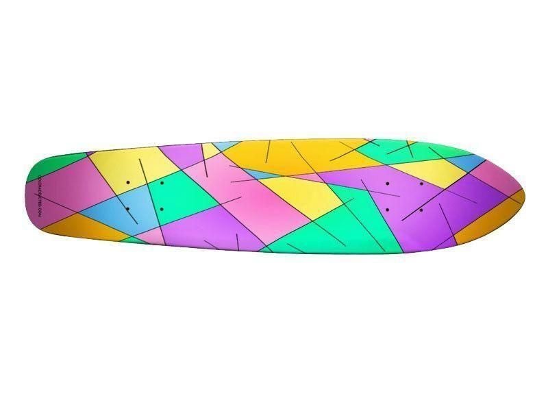 Skateboards-ABSTRACT LINES #1 Skateboards-Multicolor Light-from COLORADDICTED.COM-