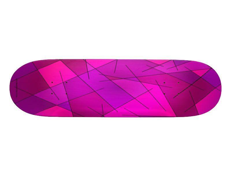 Skateboards-ABSTRACT LINES #1 Skateboards-Purples &amp; Violets &amp; Fuchsias &amp; Magentas-from COLORADDICTED.COM-