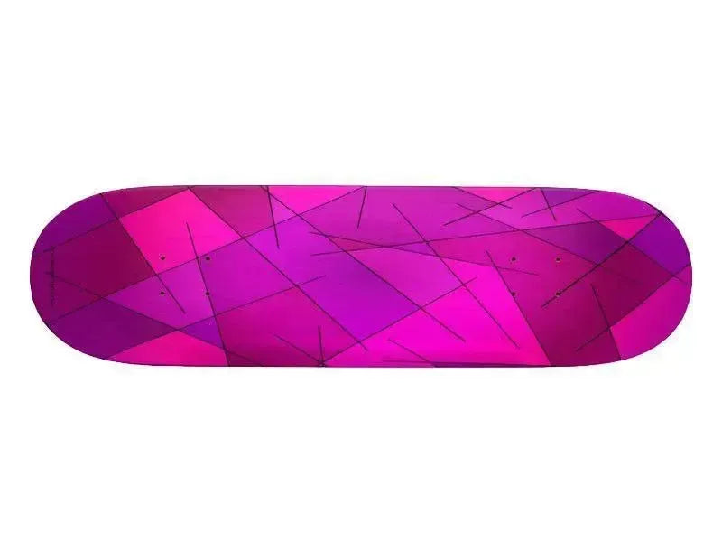 Skateboards-ABSTRACT LINES #1 Skateboards-Purples & Violets & Fuchsias & Magentas-from COLORADDICTED.COM-