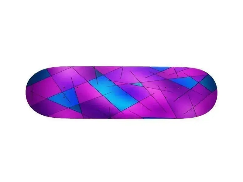 Skateboards-ABSTRACT LINES #1 Skateboards-Purples & Violets & Fuchsias & Turquoises-from COLORADDICTED.COM-