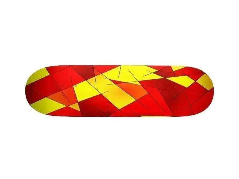 Skateboards-ABSTRACT LINES #1 Skateboards-Reds & Oranges & Yellows-from COLORADDICTED.COM-