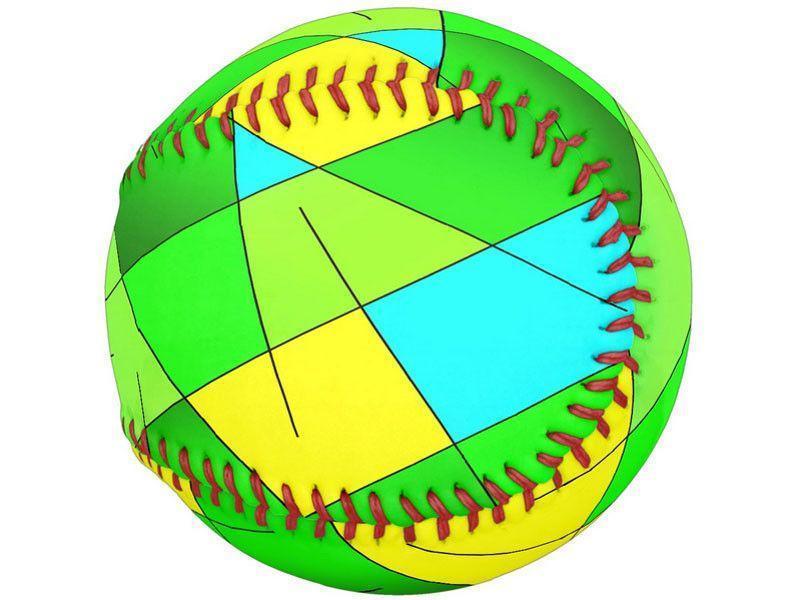 Softballs-ABSTRACT LINES #1 Softballs-Greens &amp; Yellows &amp; Light Blues-from COLORADDICTED.COM-
