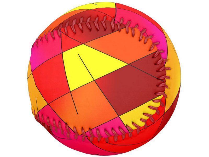 Softballs-ABSTRACT LINES #1 Softballs-Reds &amp; Oranges &amp; Yellows &amp; Fuchsias-from COLORADDICTED.COM-