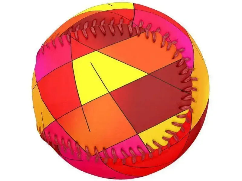 Softballs-ABSTRACT LINES #1 Softballs-Reds & Oranges & Yellows & Fuchsias-from COLORADDICTED.COM-