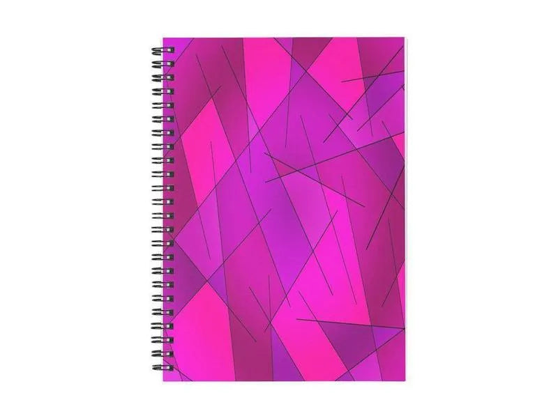 Spiral Notebooks-ABSTRACT LINES #1 Spiral Notebooks-Purples & Violets & Fuchsias & Magentas-from COLORADDICTED.COM-
