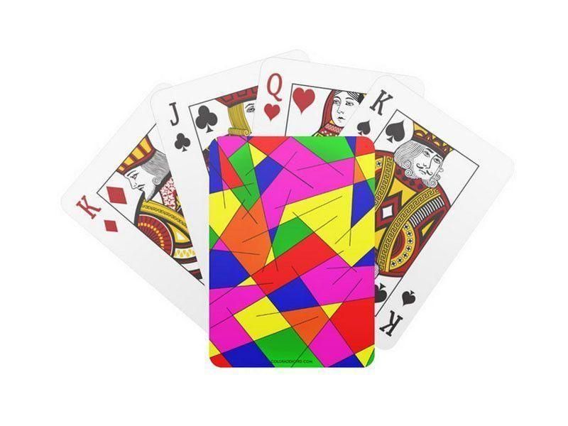 Playing Cards-ABSTRACT LINES #1 Standard Playing Cards-Multicolor Bright-from COLORADDICTED.COM-