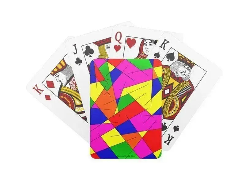 Playing Cards-ABSTRACT LINES #1 Standard Playing Cards-Multicolor Bright-from COLORADDICTED.COM-