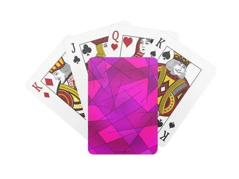 Playing Cards-ABSTRACT LINES #1 Standard Playing Cards-Purples & Violets & Fuchsias & Magentas-from COLORADDICTED.COM-