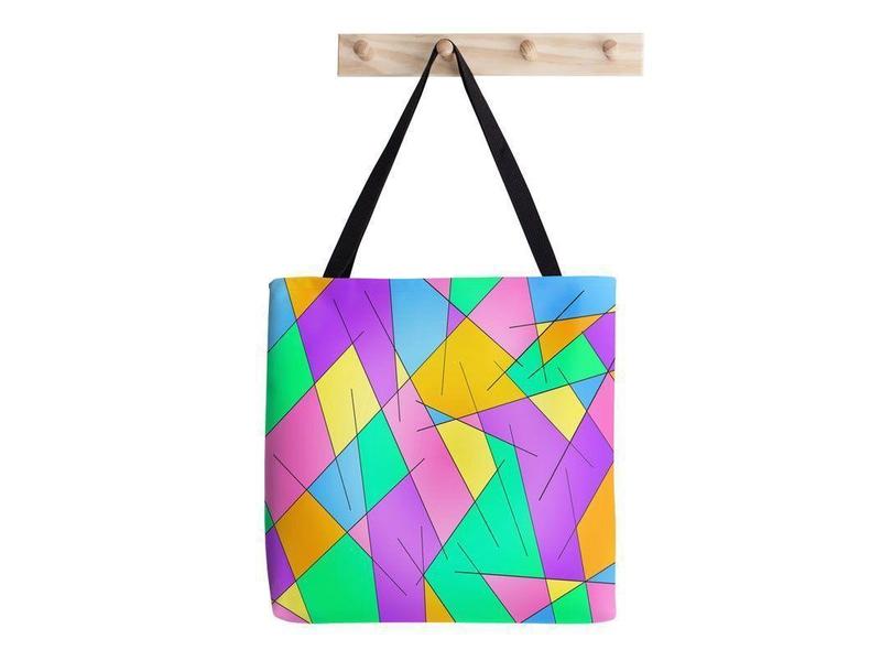 Tote Bags-ABSTRACT LINES #1 Tote Bags-from COLORADDICTED.COM-