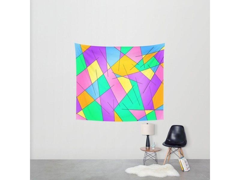 Wall Tapestries-ABSTRACT LINES #1 Wall Tapestries-from COLORADDICTED.COM-