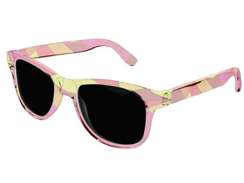Wayfarer Sunglasses-ABSTRACT LINES #1 Wayfarer Sunglasses (transparent background)-Reds, Oranges, Yellows &amp; Fuchsias-from COLORADDICTED.COM-